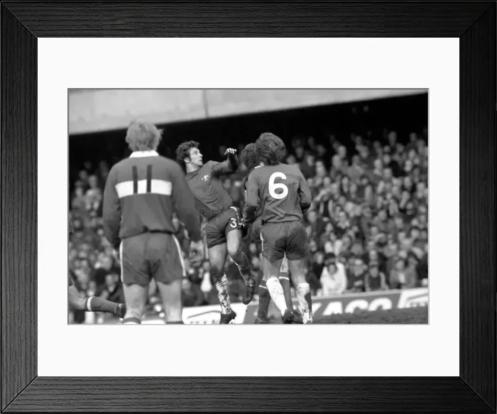 Framed Print : Football: Chelsea F. C. vs. Middlesboro F. C. March 1975 75-01595-034 Framed Print : Football: Chelsea F. C. vs. Middlesboro F. C. March 1975 75-01595-034