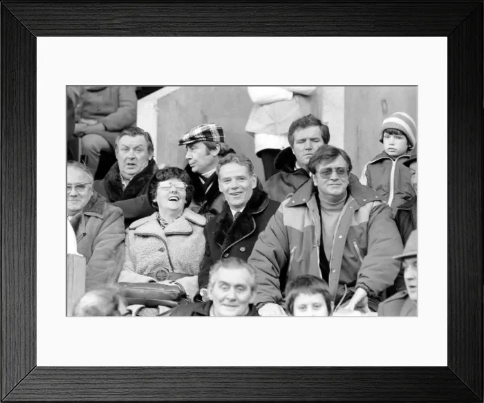 Framed Print : Sport: Football: West Bromwich Albion v. Liverpool. Billy Liddell watching the game in Framed Print : Sport: Football: West Bromwich Albion v. Liverpool. Billy Liddell watching the game in