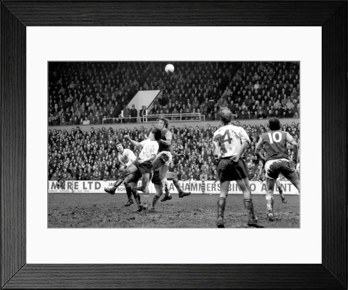 Framed Print : Football: West Ham vs. Burnley F. C. March 1975 75-01462-040 Framed Print : Football: West Ham vs. Burnley F. C. March 1975 75-01462-040