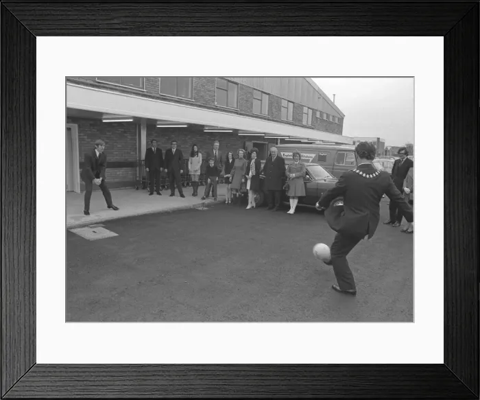 Framed Print : An unusual spot for a little spontaneous soccer - the forecourt of Hewin Framed Print : An unusual spot for a little spontaneous soccer - the forecourt of Hewin