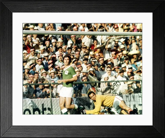 Framed Print : West Germany v Peru World Cup match at the Estadio Nou Camp, Leon, 10th June 1970 Framed Print : West Germany v Peru World Cup match at the Estadio Nou Camp, Leon, 10th June 1970