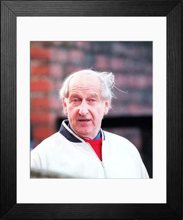 Framed Print : Former Scotland manager Ally MacLeod at training session at Ayr United where Framed Print : Former Scotland manager Ally MacLeod at training session at Ayr United where