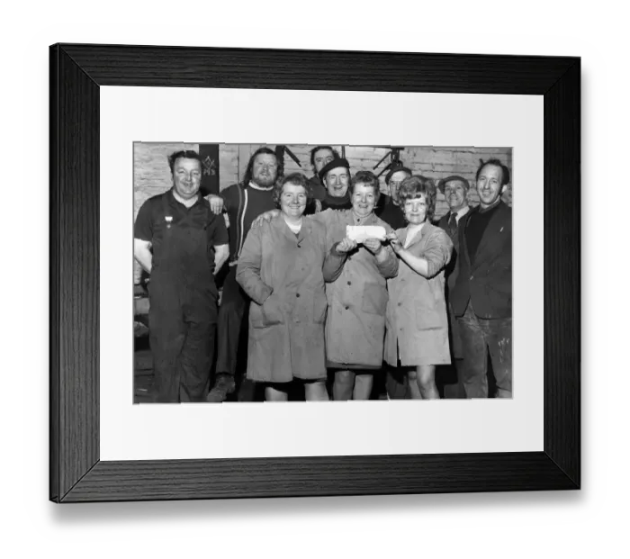 Framed Print : Pools syndicate at Carron companys Mungal Foundry Warehouse in Falkirk Scotland Framed Print : Pools syndicate at Carron companys Mungal Foundry Warehouse in Falkirk Scotland