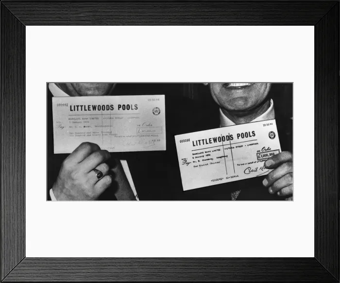 Framed Print : The punters dream, a million pound cheque, March 1973. Local Caption £1, 000 Framed Print : The punters dream, a million pound cheque, March 1973. Local Caption £1, 000