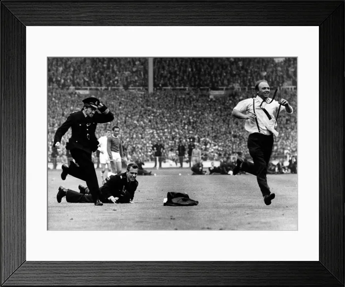 Framed Print : Football FA Cup Final 1966 Fan On Pitch May 1966 Framed Print : Football FA Cup Final 1966 Fan On Pitch May 1966