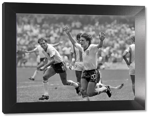 1986 World Cup Second Round match in Mexico City. England 3 v Paraguay 0