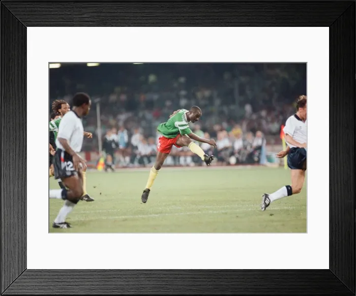 Framed Print : England v Cameroon World Cup Quarter Final match at the Stadio San Paolo, Naples, Italy Framed Print : England v Cameroon World Cup Quarter Final match at the Stadio San Paolo, Naples, Italy