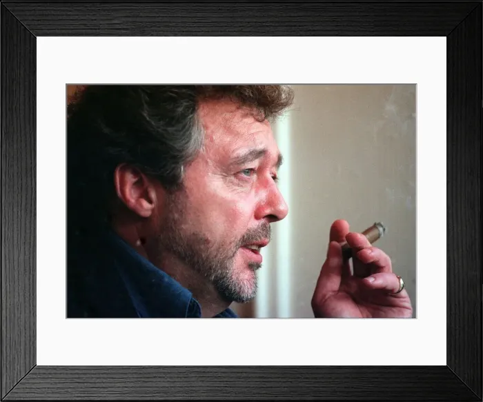 Framed Print : Entertainer Jeremy Beadle seen here smoking a cigar November 1997 Framed Print : Entertainer Jeremy Beadle seen here smoking a cigar November 1997
