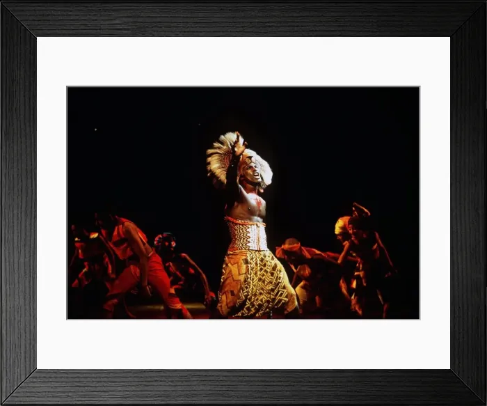 Framed Print : Simba (Roger Wright ) performing October 1999 in Disney Framed Print : Simba (Roger Wright ) performing October 1999 in Disney