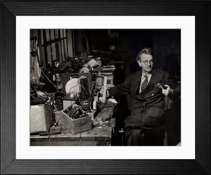 Framed Print : John Logie Baird (1888-1946) was a Scottish inventor and engineer who was a pioneer in