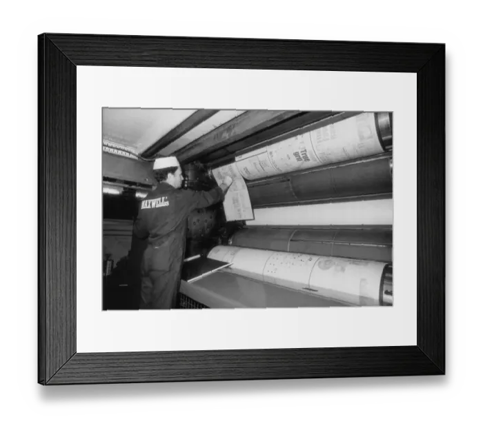 Framed Print : Maxwell publishing house Maxwells printer printing machine news