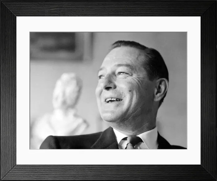 Framed Print : Terence Rattigan May 1964 Screen Writer Pictured at home at his London Eaton Square
