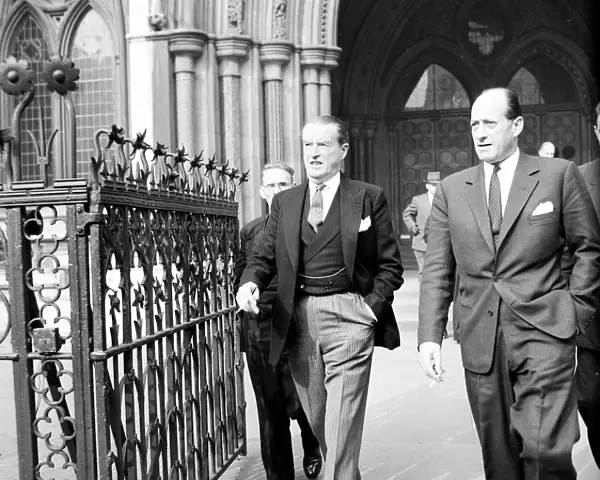 The Duke of Argyll with his solicitor Mr Eric Summer at the law courts Argyll Trust