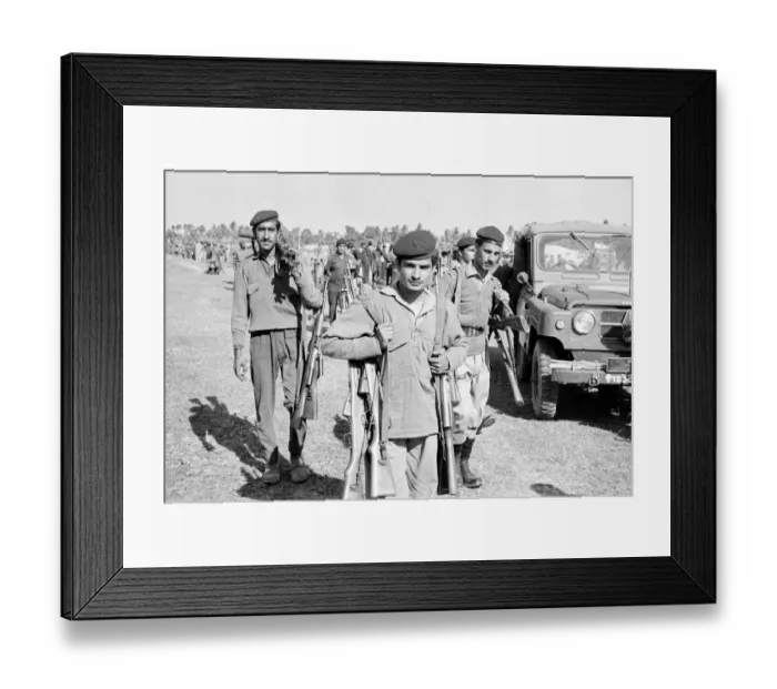 Framed Print : Bangladesh War of Independence 1971 Pakistani soldiers giving up their guns under