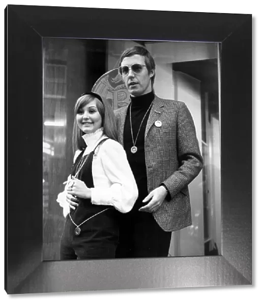 Simon Dee with Susan Bourne seen here opening a Jewellery boutique December 1966