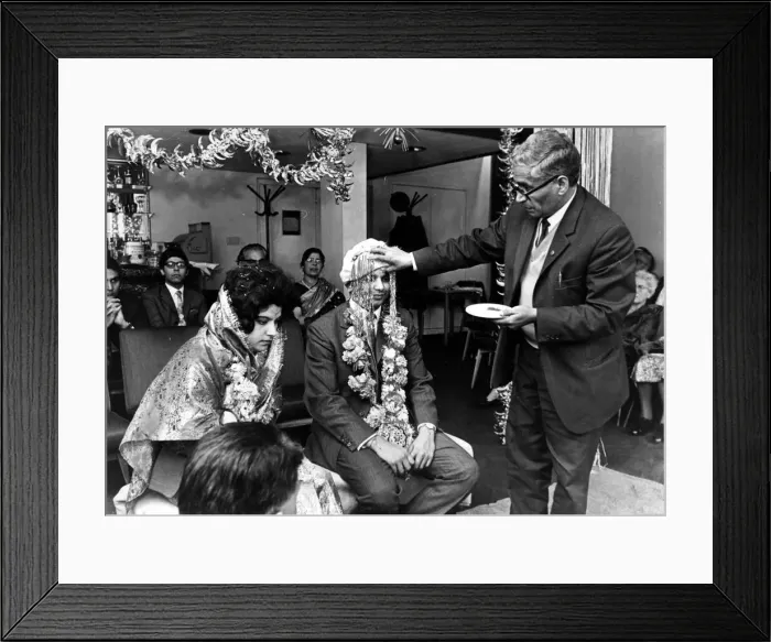 Framed Print : Pictured at the Hindu Wedding Ceremony held at the Montana restaurant, Wood Street Framed Print : Pictured at the Hindu Wedding Ceremony held at the Montana restaurant, Wood Street
