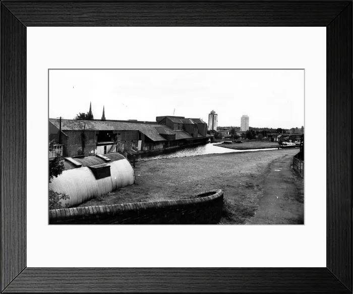 Framed Print : Coventry Canal Basin. Derelict area waiting for redevelopment Framed Print : Coventry Canal Basin. Derelict area waiting for redevelopment