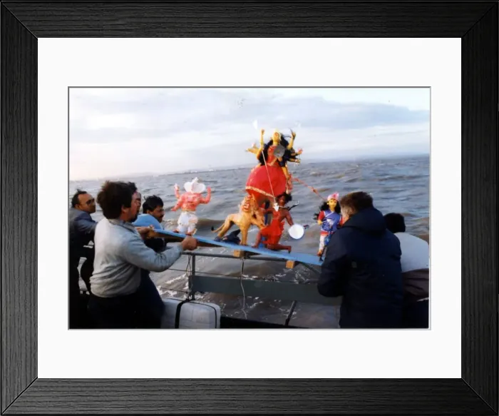 Framed Print : The chilly water of the Bristol Channel was the scene of a religious ritual which is Framed Print : The chilly water of the Bristol Channel was the scene of a religious ritual which is