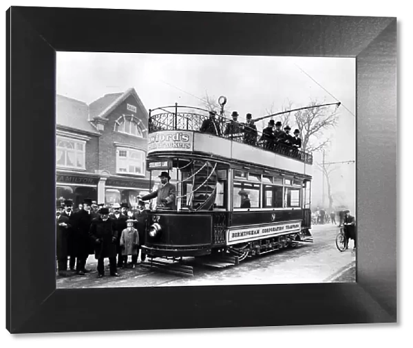 The first electric powered tram in Erdington in 1907