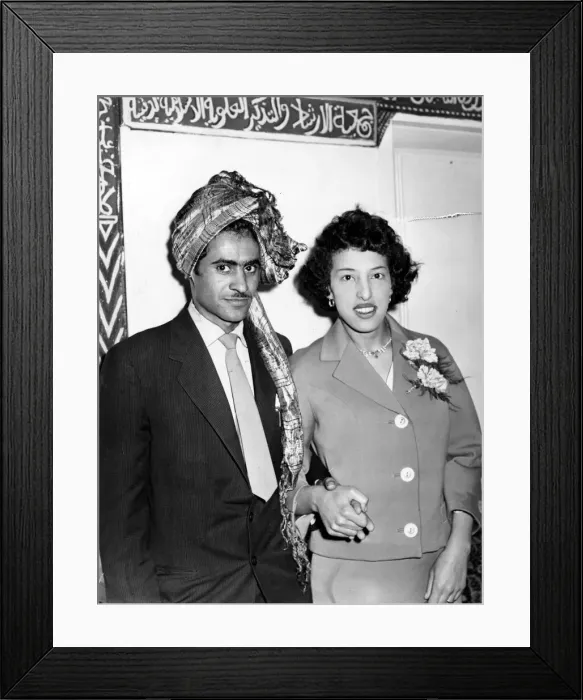 Framed Print : A young moslem couple are pictured after their wedding at a Cardiff mosque - no names Framed Print : A young moslem couple are pictured after their wedding at a Cardiff mosque - no names