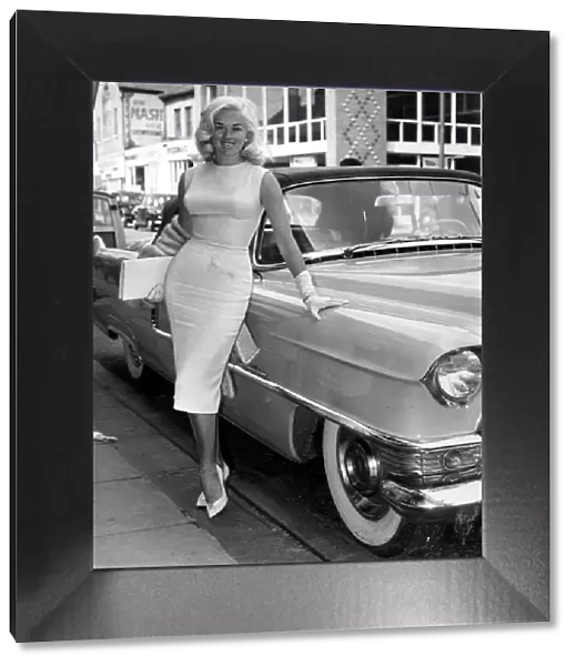 Actress Diana Dors pictured in Cardiff in 1958 - 16th May 1958