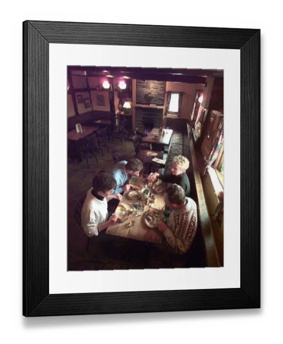 Framed Print : Diners inside the Fleur De Lys