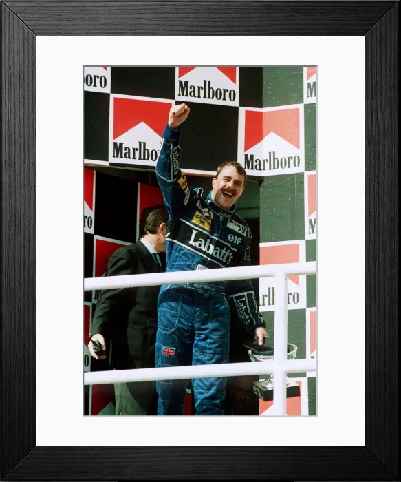 Framed Print : Nigel Mansell racing driver 1992 Framed Print : Nigel Mansell racing driver 1992