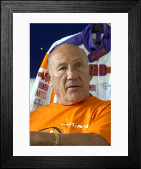 Framed Print : Former grand prix racing driver Stirling Moss seen here in Walsall