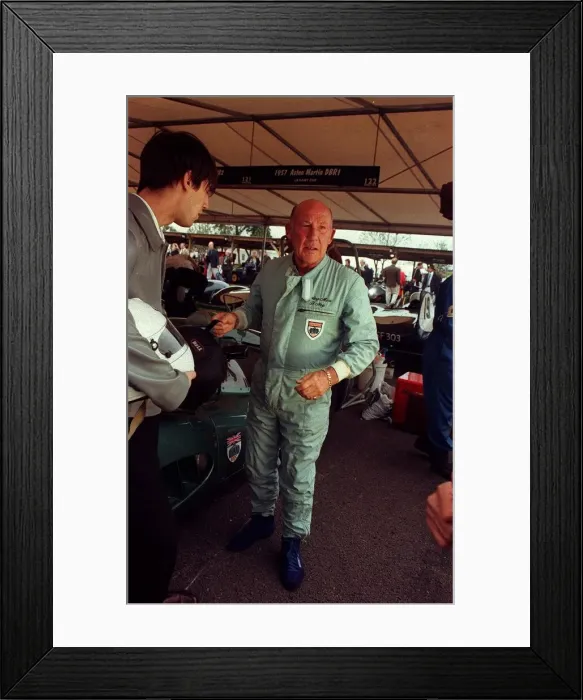 Framed Print : Stirling Moss September 98 Former world motorracing champion at the 50th Goodwood