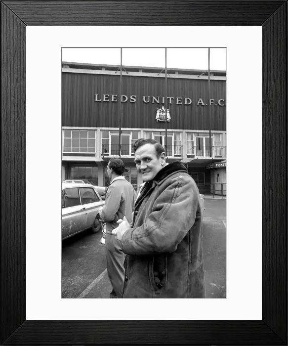 Framed Print : Leeds United Manager Don Revie outside the ground at Elland Road
