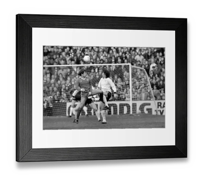 Framed Print : Division Two football Fulham v Chelsea 1976  /  77 season. Fulham won the match three one