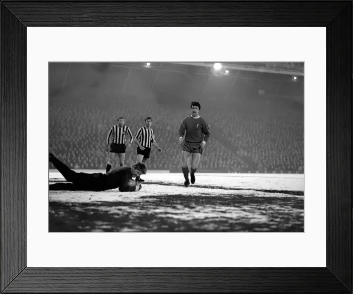 Framed Print : Division one football Liverpool v Newcastle 1969  /  70 Season