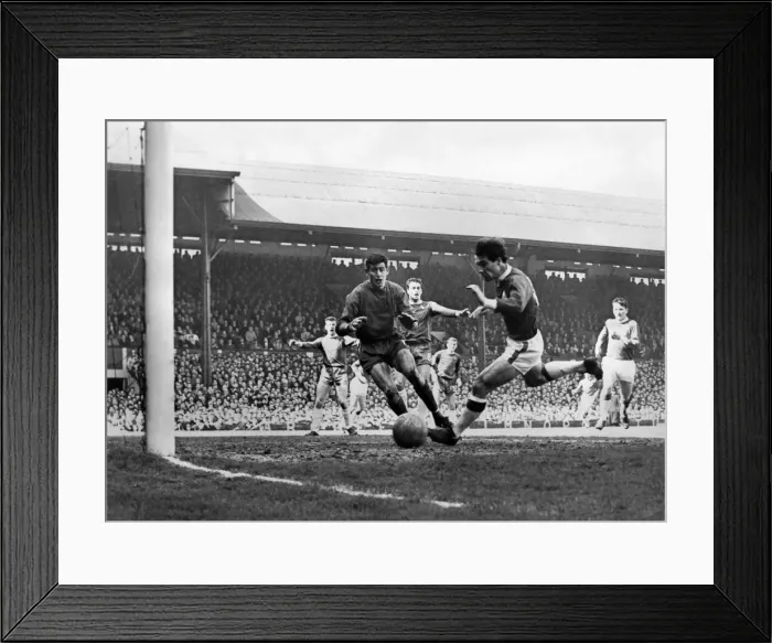 Framed Print : Liverpools Phil Chisnall in action against Chelsea. April 1965 P007237 Framed Print : Liverpools Phil Chisnall in action against Chelsea. April 1965 P007237