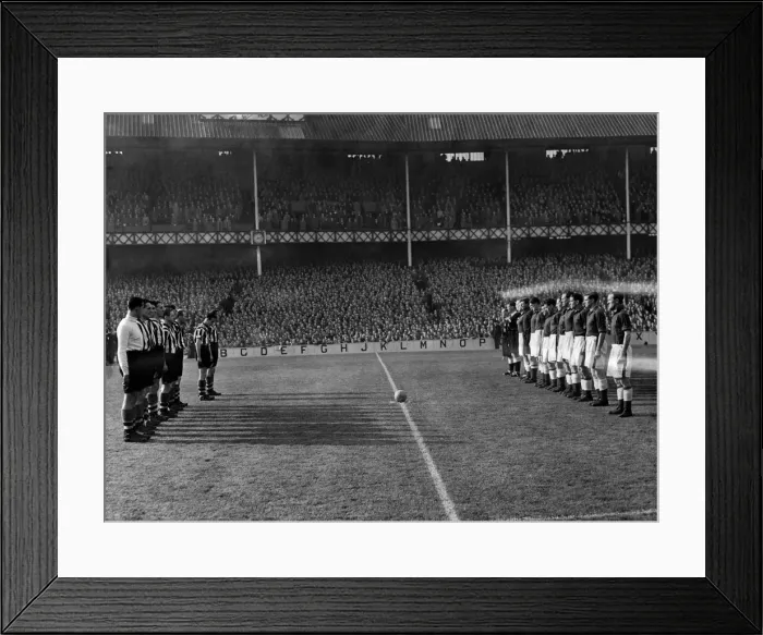 Framed Print : Everton v. Notts County: Everton and Notts County team line up while the Liverpool Police Framed Print : Everton v. Notts County: Everton and Notts County team line up while the Liverpool Police