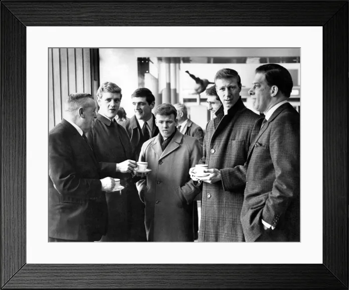 Framed Print : Leeds United F. C. fly from Ringway to Budapest. Leeds United chairman, Harry Reynolds Framed Print : Leeds United F. C. fly from Ringway to Budapest. Leeds United chairman, Harry Reynolds