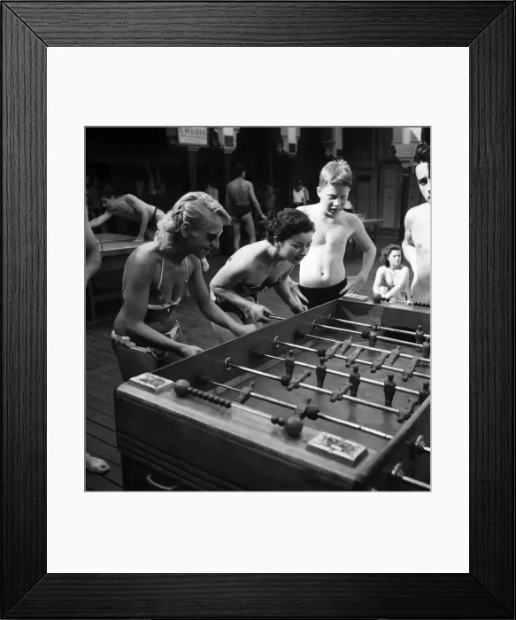 Framed Print : Holidays: The football season has started in England but on the left bank of the Seine Framed Print : Holidays: The football season has started in England but on the left bank of the Seine