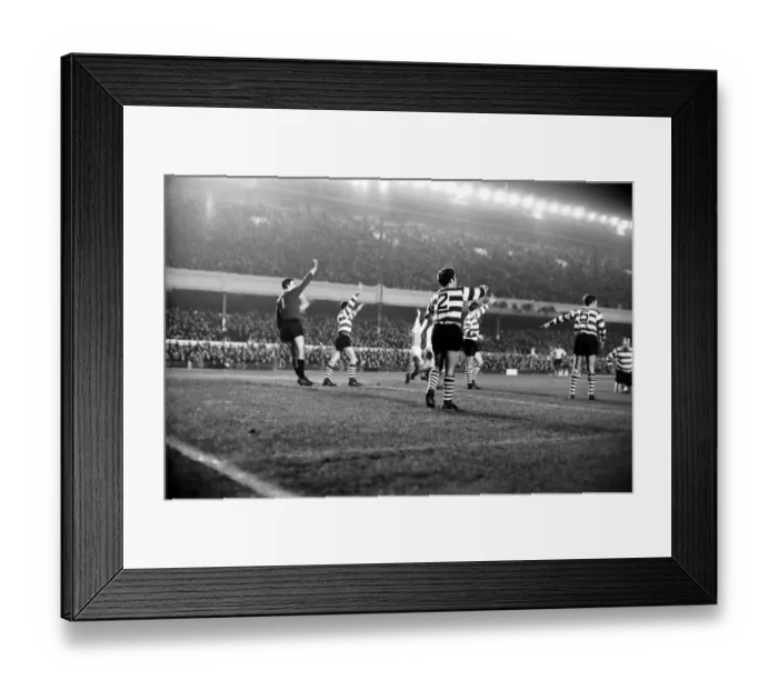 Framed Print : Sport: Football: Arsenal v. Sporting Lisbon Inter City Fairs Cup. Action from the match Framed Print : Sport: Football: Arsenal v. Sporting Lisbon Inter City Fairs Cup. Action from the match