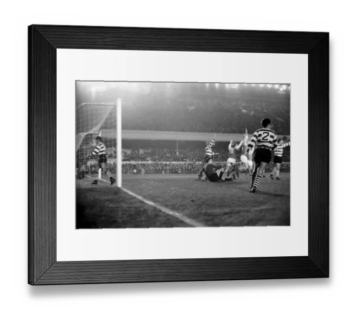 Framed Print : Sport: Football: Arsenal v. Sporting Lisbon Inter City Fairs Cup. Action from the match Framed Print : Sport: Football: Arsenal v. Sporting Lisbon Inter City Fairs Cup. Action from the match