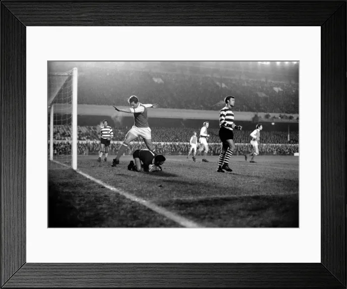 Framed Print : Sport: Football: Arsenal v. Sporting Lisbon Inter City Fairs Cup. Action from the match Framed Print : Sport: Football: Arsenal v. Sporting Lisbon Inter City Fairs Cup. Action from the match