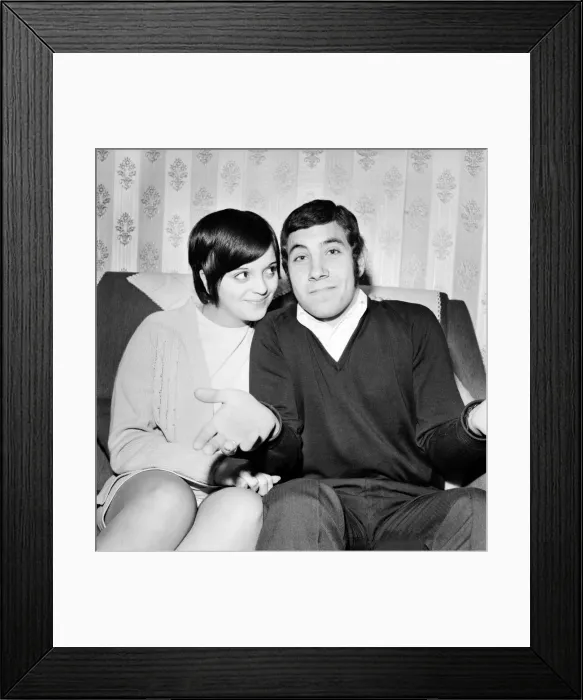 Framed Print : Luciano Masiello of Charlton Athletic with his fiancee Linda Redpath Framed Print : Luciano Masiello of Charlton Athletic with his fiancee Linda Redpath