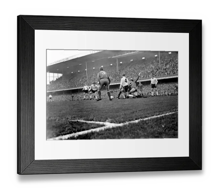 Framed Print : Derby v. Liverpool. Ron Yeats heads for goal. November 1969 Z10619-021
