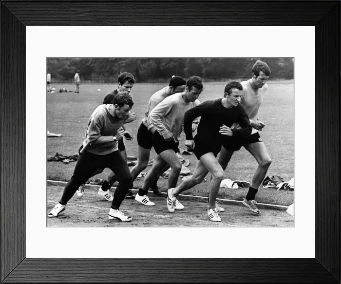 Framed Print : John Davies athlete (left) has found the way to take the loneliness out of long distance Framed Print : John Davies athlete (left) has found the way to take the loneliness out of long distance