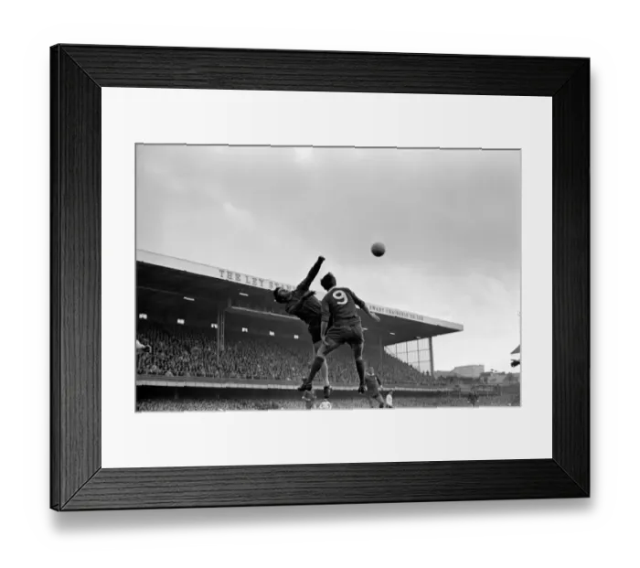 Framed Print : Derby v. Liverpool. Green in the Derby goal kept busy by Liverpool attack