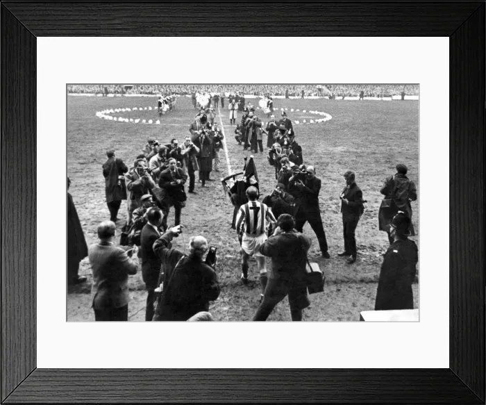 Framed Print : Sir Stanley being piped onto the field. April 1965 P011228 Framed Print : Sir Stanley being piped onto the field. April 1965 P011228