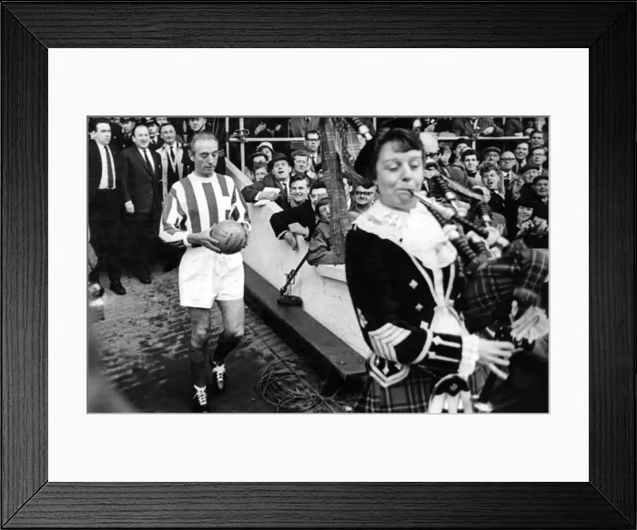 Framed Print : Sir Stanley being piped onto the field. April 1965 P011226 Framed Print : Sir Stanley being piped onto the field. April 1965 P011226