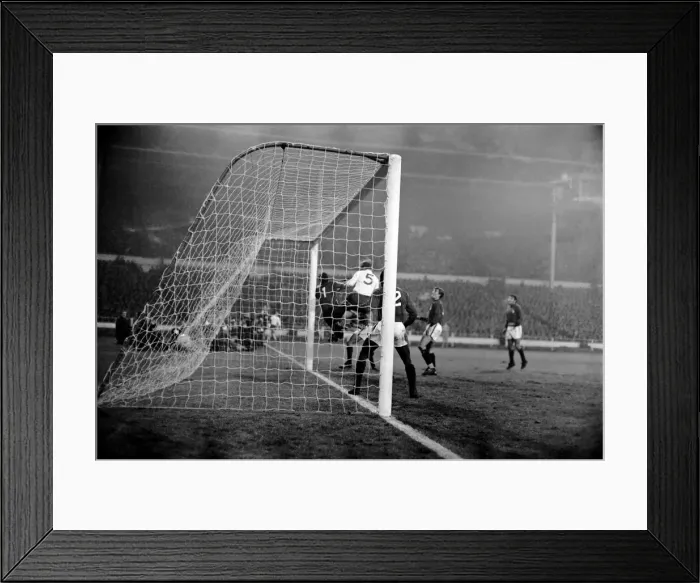 Framed Print : Englands v. Portugal. Penalty! French referee Mouton wards off angry Portugese Framed Print : Englands v. Portugal. Penalty! French referee Mouton wards off angry Portugese