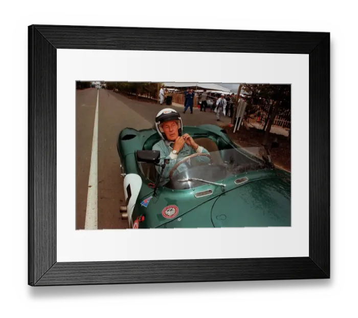 Framed Print : Stirling Moss Former world motorracing champion at the 50th Goodwood Antique motor Framed Print : Stirling Moss Former world motorracing champion at the 50th Goodwood Antique motor
