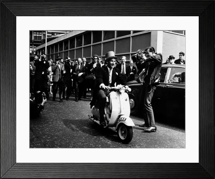 Framed Print : Stirling Moss racing driver July 1963 Framed Print : Stirling Moss racing driver July 1963