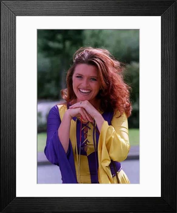 Framed Print : Tina Hobley Actress September 98 Ex Coronation street actress dressed in panto Framed Print : Tina Hobley Actress September 98 Ex Coronation street actress dressed in panto