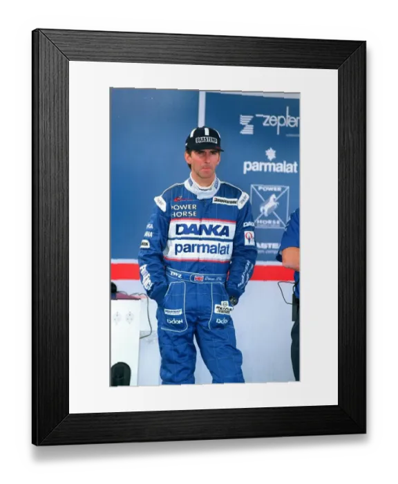 Framed Print : Damon Hill Formula 1 July 98 Formula 1 racing car driver at silverstone for